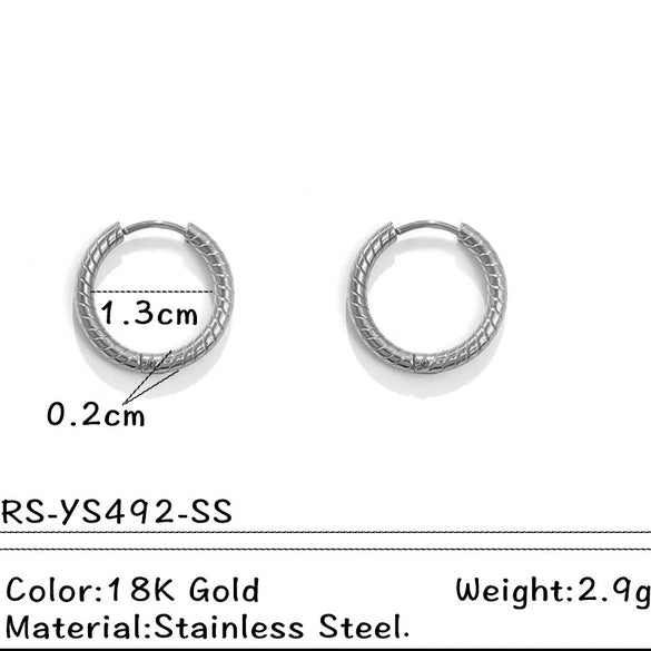 Wholesale Electroplated Titanium Steel Stainless Steel Personality Earrings
