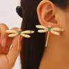 Wholesale Electroplated Zinc Alloy Dragonfly Earrings For Women