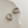 Wholesale Elegant All Match Simple Cold Style Unisex Earrings Stainless Steel Electroplated