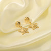 Wholesale Elegant All Match Titanium Steel Earrings With Star Pattern And 18K Vacuum Plating In Furnace For Women