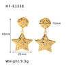 Wholesale Elegant All Match Titanium Steel Earrings With Star Pattern And 18K Vacuum Plating In Furnace For Women