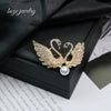 Wholesale Elegant Animalshaped Zinc Alloy Electroplated Women's Fashion Brooch Antirunning Pin Buckle Fixed Clothes Accessories