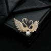 Wholesale Elegant Animalshaped Zinc Alloy Electroplated Women's Fashion Brooch Antirunning Pin Buckle Fixed Clothes Accessories