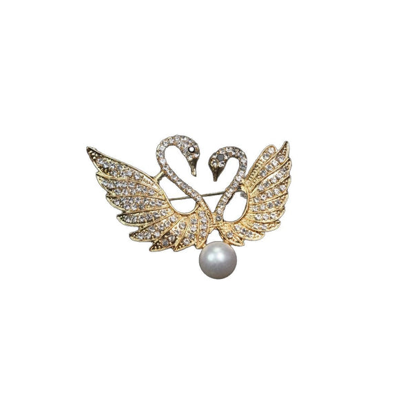 Wholesale Elegant Animalshaped Zinc Alloy Electroplated Women's Fashion Brooch Antirunning Pin Buckle Fixed Clothes Accessories