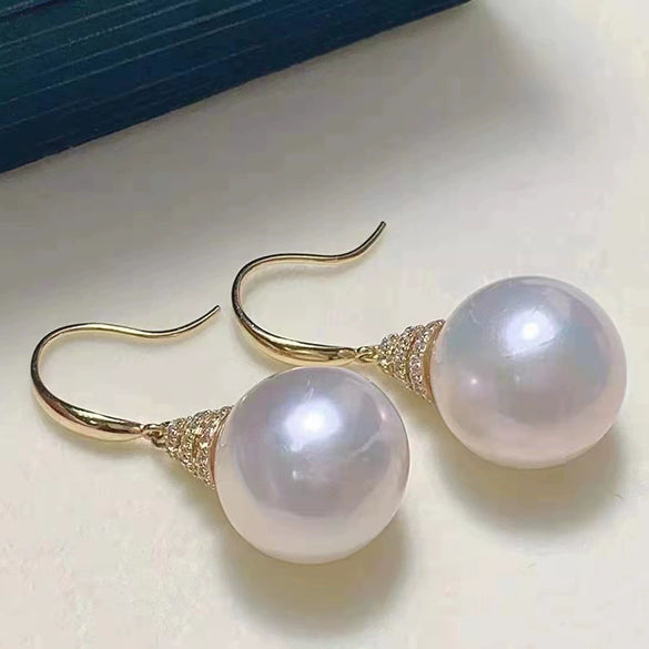 Wholesale Elegant Artificial Pearl Earrings Copper Geometric Style For Women