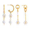 Wholesale Elegant Casual Minimalist Geometric Flower Stainless Steel Electroplated Earrings For Women