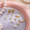 Wholesale Elegant Casual Minimalist Geometric Flower Stainless Steel Electroplated Earrings For Women