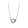 Wholesale Elegant Compact Stainless Steel Geometric Heartshaped Electroplated Calendering Chain Necklace For Women