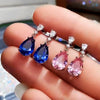 Wholesale Elegant Copper Drop Shape Zircon Earrings For Women