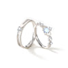 Wholesale Elegant Crown Sterling Silver Plating Inlay Moonstone Zircon Open Ring