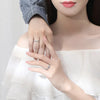 Wholesale Elegant Crown Sterling Silver Plating Inlay Moonstone Zircon Open Ring