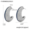 Wholesale Elegant Cshaped Hammer Pattern Oil Drop Titanium Steel Earrings For Women With Electroplating Design