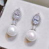 Wholesale Elegant Drop Shape Copper Imitation Pearl Earrings For Women