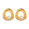 Wholesale Elegant Fashionable Light Luxury Minimalist Banquet Pearl Earrings In Stainless Steel With Fruit Shape And Electroplating