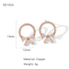 Wholesale Elegant Geometric Copper Electroplated Earrings For Women