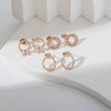 Wholesale Elegant Geometric Copper Electroplated Earrings For Women