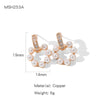 Wholesale Elegant Geometric Copper Electroplated Earrings For Women