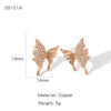 Wholesale Elegant Geometric Copper Electroplated Earrings For Women