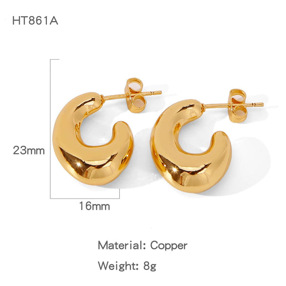 Wholesale Elegant Geometric Copper Electroplated Women's Earrings