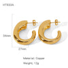Wholesale Elegant Geometric Copper Electroplated Women's Earrings