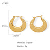 Wholesale Elegant Geometric Copper Electroplated Women's Earrings