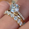 Wholesale Elegant Geometric Copper Ring Threepiece Set With Zirconia