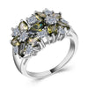 Wholesale Elegant Geometric Copper Ring With Zirconia For Women