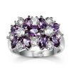 Wholesale Elegant Geometric Copper Ring With Zirconia For Women