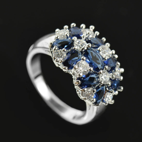 Wholesale Elegant Geometric Copper Ring With Zirconia For Women