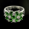 Wholesale Elegant Geometric Copper Ring With Zirconia For Women