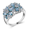 Wholesale Elegant Geometric Copper Ring With Zirconia For Women