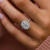 Wholesale Elegant Geometric Copper Wedding Ring Inlaid Zircon For Women Dove Eggshaped Oval Props For Photo Studio