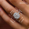 Wholesale Elegant Geometric Copper Wedding Ring Inlaid Zircon For Women Dove Eggshaped Oval Props For Photo Studio