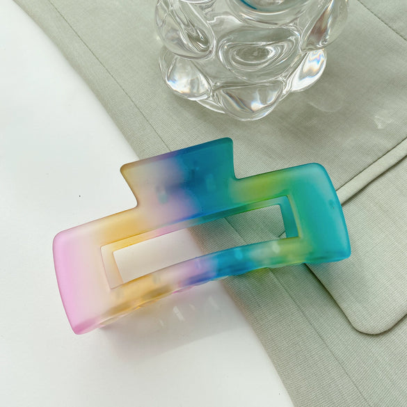 Wholesale Elegant Geometric Handmade Plastic And Resin Shark Clip For Women