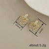 Wholesale Elegant Geometric Heart Shape Copper Earrings With Zirconia For Women