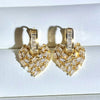 Wholesale Elegant Geometric Heart Shape Copper Earrings With Zirconia For Women