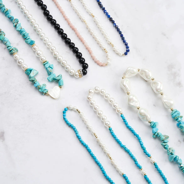 Wholesale Elegant Geometric Natural Obsidian S925 Sterling Silver Necklace For Women With Electroplating