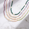 Wholesale Elegant Geometric Natural Stone Series Necklace With Purple Mica Freshwater Pad Sterling Silver Electroplating