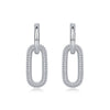 Wholesale Elegant Geometric Oshaped Women's Earrings 925 Sterling Silver Moissanite Inlay