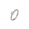Wholesale Elegant Geometric Stainless Steel Electroplated Ring For Women And Unisex