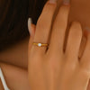 Wholesale Elegant Geometric Stainless Steel Electroplated Ring For Women And Unisex