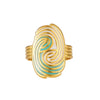 Wholesale Elegant Geometric Stainless Steel Goldplated Women's Ring