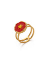 Wholesale Elegant Geometric Stainless Steel Goldplated Women's Ring