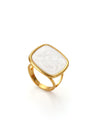 Wholesale Elegant Geometric Stainless Steel Goldplated Women's Ring