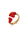 Wholesale Elegant Geometric Stainless Steel Goldplated Women's Ring