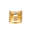 Wholesale Elegant Geometric Stainless Steel Goldplated Women's Ring