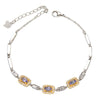 Wholesale Elegant Geometric Style S925 Sterling Silver Gemstone Bracelet