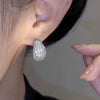 Wholesale Elegant Geometric Ushaped Zirconia Copper Women's Earrings Jewelry