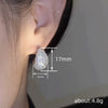 Wholesale Elegant Geometric Ushaped Zirconia Copper Women's Earrings Jewelry