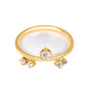 Wholesale Elegant Girl Titanium Steel Geometric Ring And Ear Jewelry With Electroplating
